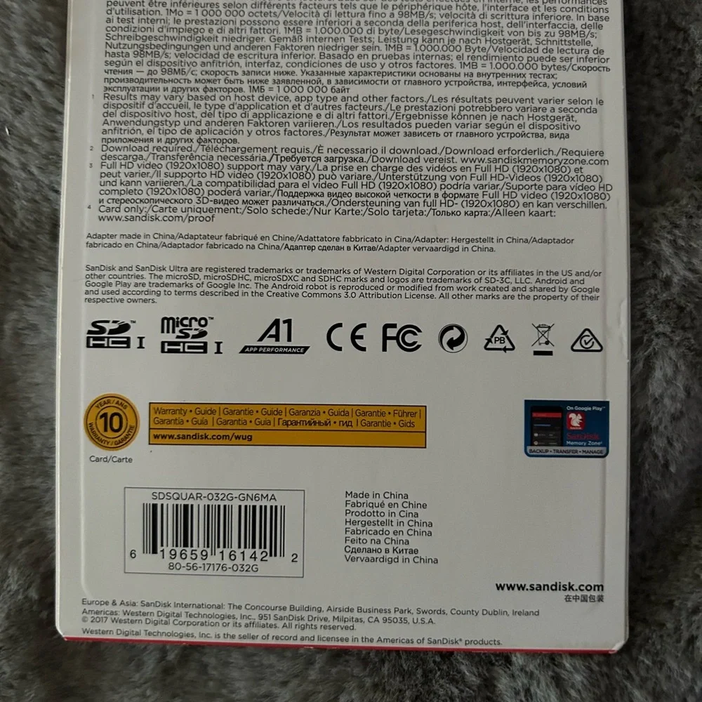 Scan Disk ultra 32gb micro SDHC IHS-I